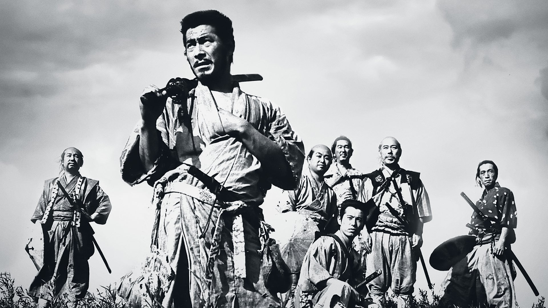 Başta Kurosawa'nın has oyuncusu Toshirō Mifune olmak üzere Seven Samurai kadrosu